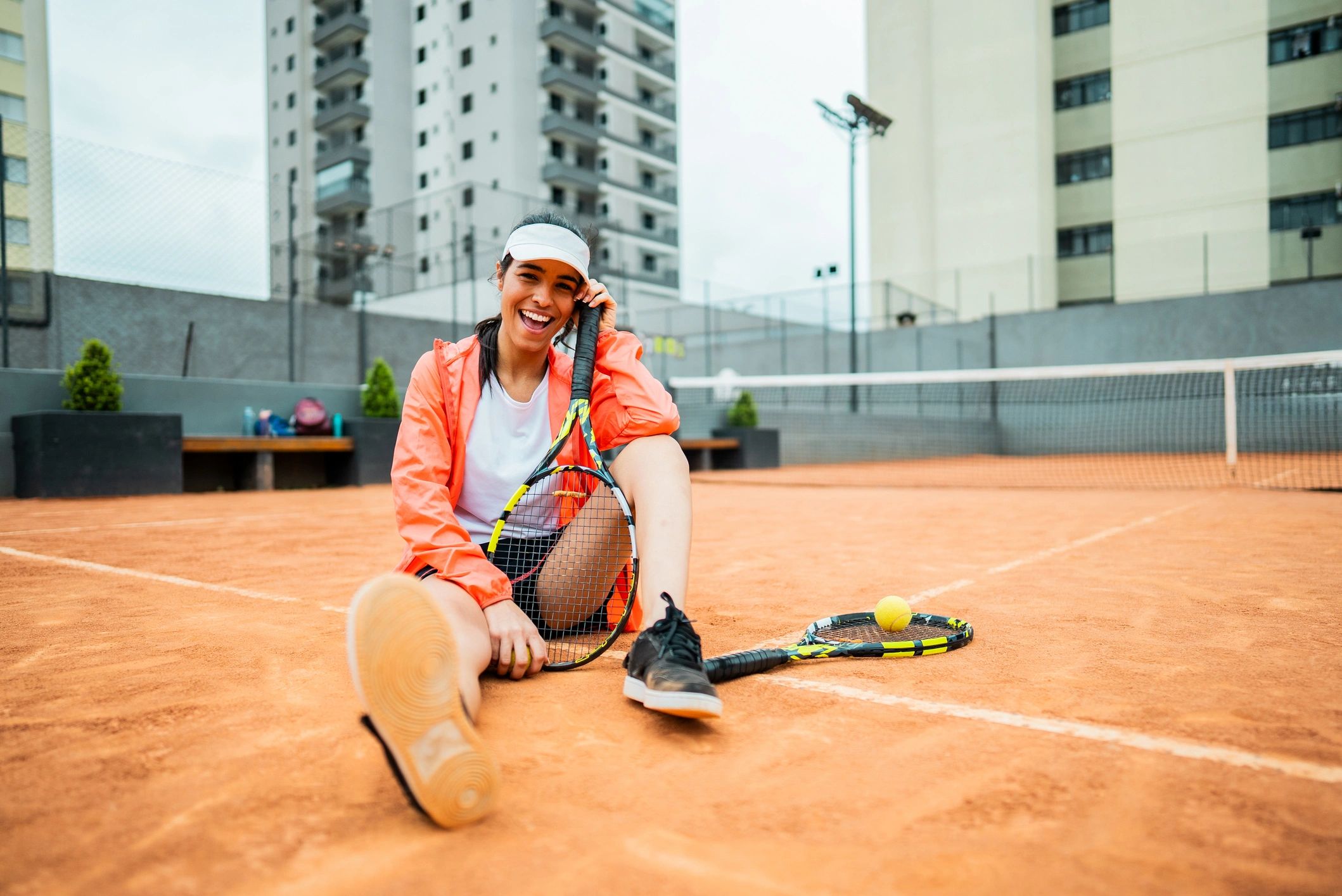 Tennis player on court