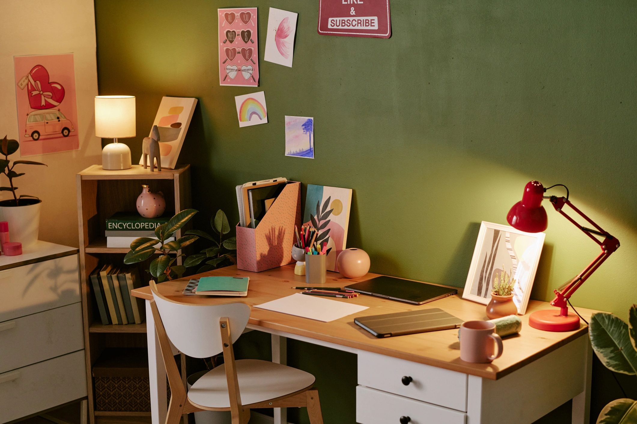 Books and study materials on a desk