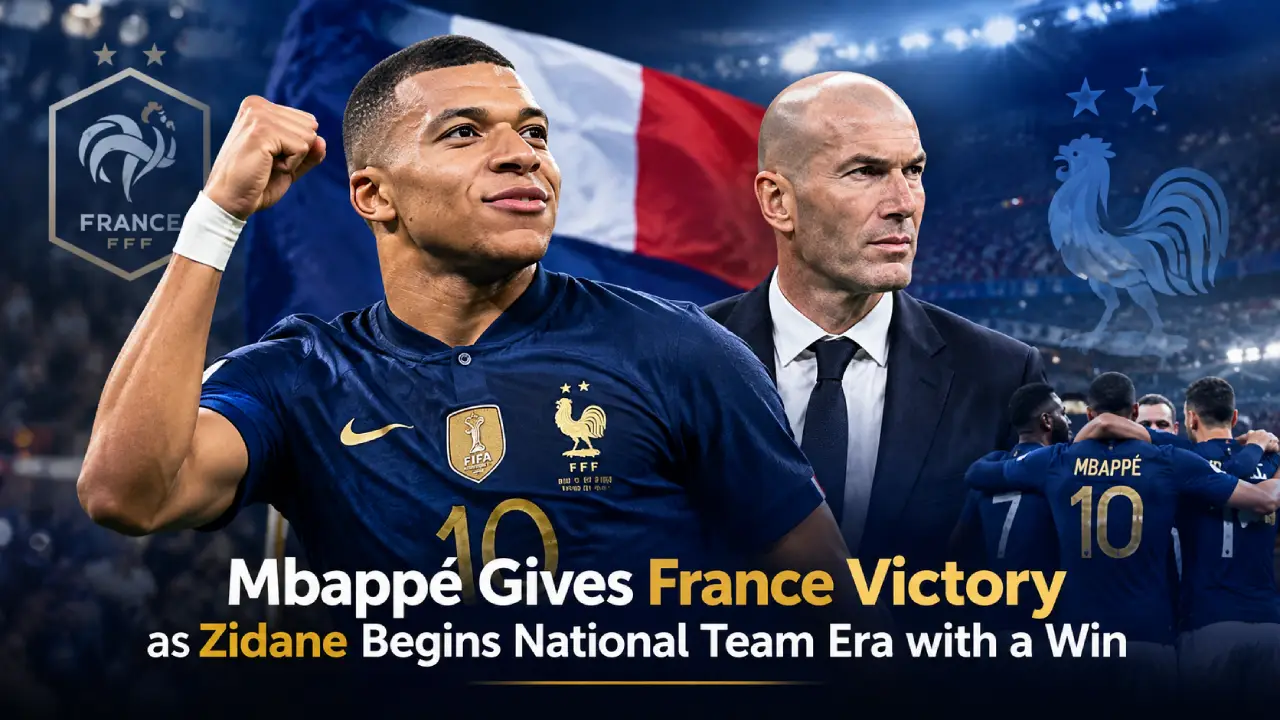 Kylian Mbappé celebrating France's football victory