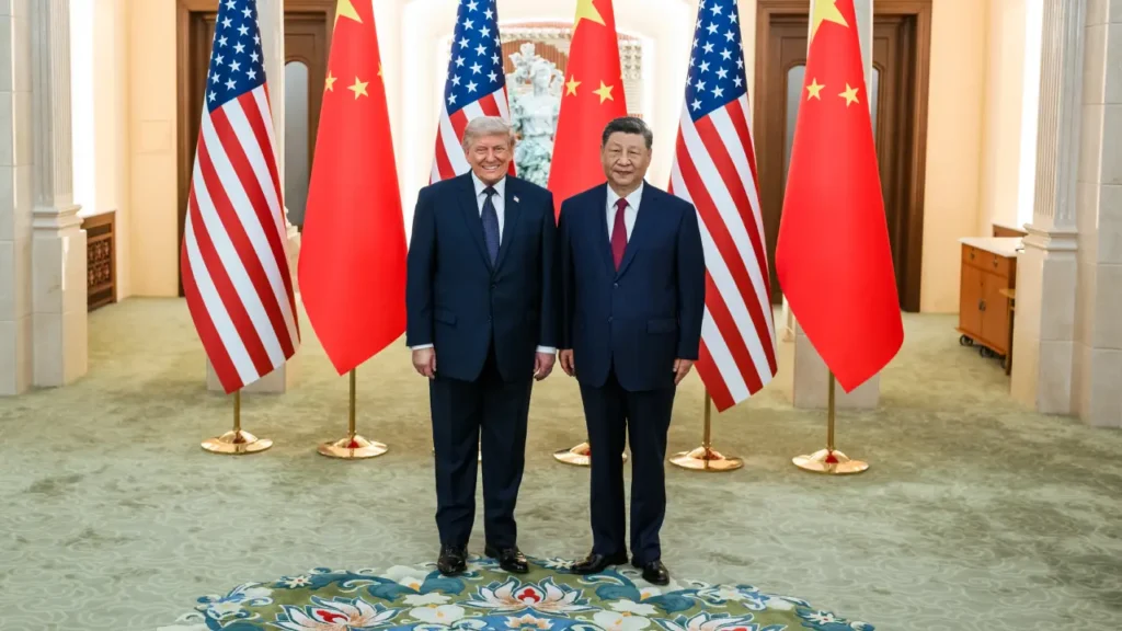 Donald Trump and Xi Jinping meeting in Washington